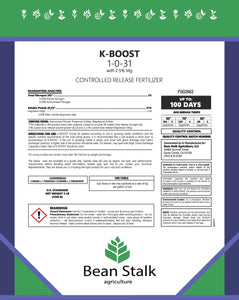 Bean Stalk K-BOOST controlled release fertilizer to boost potassium - 50 lb pail