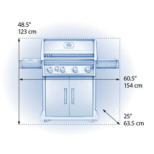 Napoleon Rogue XT 525 Natural Gas Grill with Infrared Side Burner, Stainless Steel