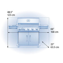 Napoleon Rogue XT 625 Propane Gas Grill with Infrared Side Burner, Black