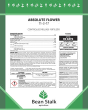 Bean Stalk Absolute Flower controlled release fertilizer for flower - 1 lb pouch - Case of 20