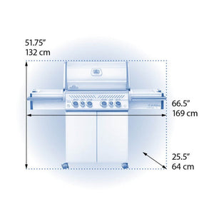 Napoleon Prestige PRO 500 Natural Gas Grill with Infrared Rear and Side Burners, Stainless Steel