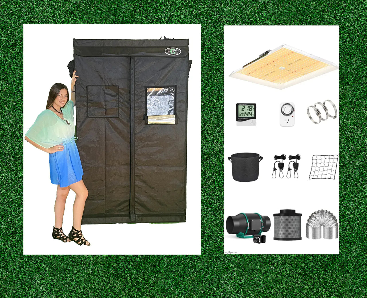 Hydroponics Grow Tent Kit - 2'x4' - 8 Plant