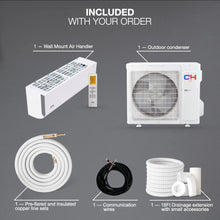 Cooper&Hunter, Olivia Series, 6,000 BTU, 230V, 23.5 SEER Ductless Mini Split AC/Heater with Installation kit