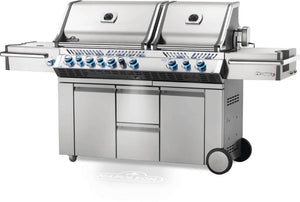 Napoleon Prestige PRO 825 Natural Gas Grill with Power Side Burner and Infrared Rear & Bottom Burners, Stainless Steel