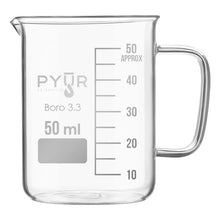 Pyur Scientific Glass Beaker Low Form with Spout and Graduations with Handle