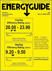 Cooper & Hunter 36,000 BTU 4 Zone 9000 9000 12000 12000 BTU, 23.9 SEER2, Multi Zone Ductless Mini Split Air Conditioner Heat Pump Full Set with 25ft Installation Kits