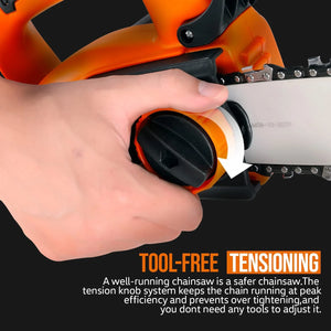 SuperHandy Chainsaw Mini 8-Inch Cordless Electric 20V 2.0Ah Lightweight Wood Tree Cutting Forestry Landscaping