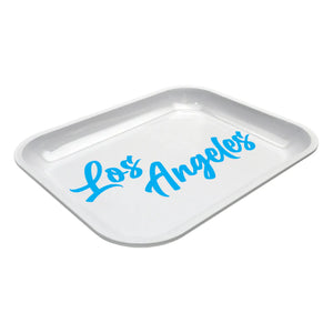 Large Dope Trays x Los Angeles - white background blue logo