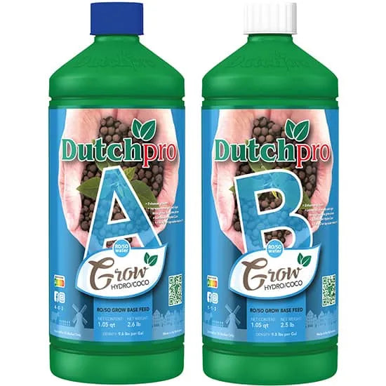 Dutchpro Base Feed Grow Hydro/Coco A+B (1 ea) - Soft Water (RO/SO)