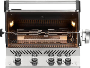 Napoleon Built-in Prestige PRO 500 Natural Gas Grill Head with Infrared Rear Burner, Stainless Steel