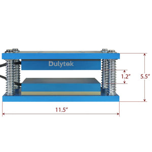 Dulytek Retrofit Rosin Heat Caged Plate Kit, 3" x 8" Food-Grade Anodized Aluminum Dual Heating Plates, for 15 - 30 Ton Shop Presses and Accessories Bundle