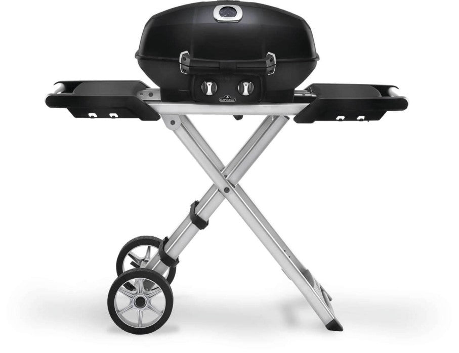 Napoleon TravelQ PRO285X Portable Propane Gas Grill with Scissor Cart, Black