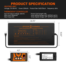 Spider Farmer 10”X20.75” Seedling Heat Mat & Controller Set