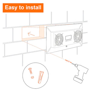 ALORAIR CRAWL SPACE BASEMENT VENTILATOR FAN, VENTIRPRO-S2 WITH TEMPERATURE HUMIDITY CONTROLLER, TIMING CYCLE, SPEED CONTROL, FOR ATTIC, GARAGE, SHED, CRAWL SPACE, BASEMENTS, 240CFM (AIR-OUT)