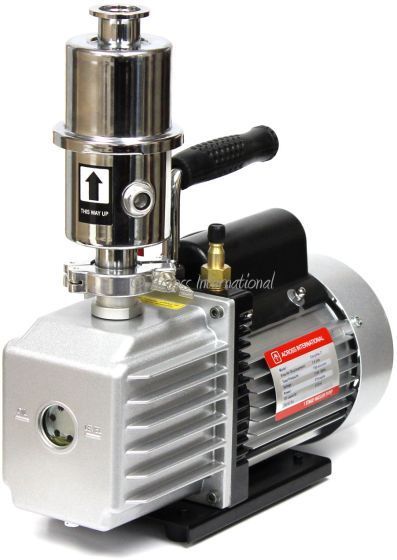 Across International Ai EasyVac 9 Cfm 2-Stage Vacuum Pump With Mist Filter ETL/CE
