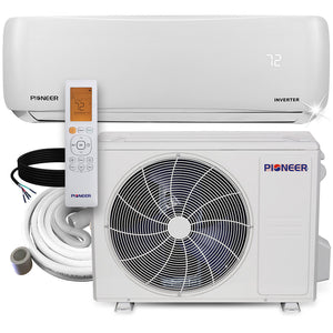 Pioneer® 18,000 BTU 19 SEER2 Ductless Mini-Split Inverter+ Air Conditioner Heat Pump System Full Set 230V