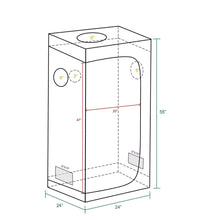 Mars Hydro 2x2 Grow Tent - 24''X24''X55'' (60X60X140 cm)