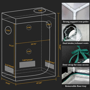 Mars Hydro SP3000 LED Grow Light + 2'X4' (60X120CM) Indoor Complete Tent Kits