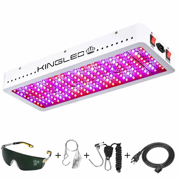 KingLED King Plus 2000W Double Chips LED Grow Light Full Spectrum for Greenhouse and Indoor Plant Flowering Growing (10w LEDs)