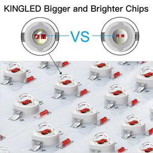 KingLED King Plus 1500W Double Chips LED Grow Light Full Spectrum for Greenhouse and Indoor Plant Flowering Growing (10w LEDs)