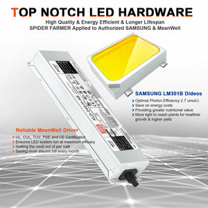 Spider Farmer SF4000 450W LED Grow Light With Dimmer Knob