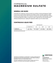 Ventana Plant Science - Magnesium Sulfate (13% S, 9.8% Mg) - 55 lbs